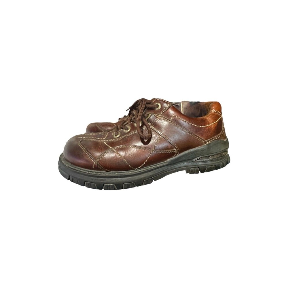 GBX Chunky Oxford Lace Up Workwear Men's Brown Y2K Leather Shoes 10.5M Leather